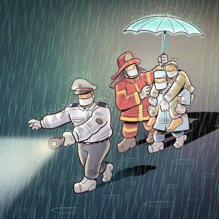 26 иллюстраций иранского художника показывают суровую реальность врачей во время вспышки коронавируса