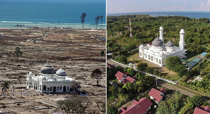 10 невероятных снимков Банда-Ачеха после цунами 2004 года, унесшего более 230000 жизней